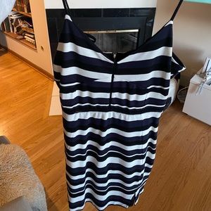 French connection striped straight line dress